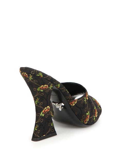 Luxe Brocade: Prada Brocade Sandals 